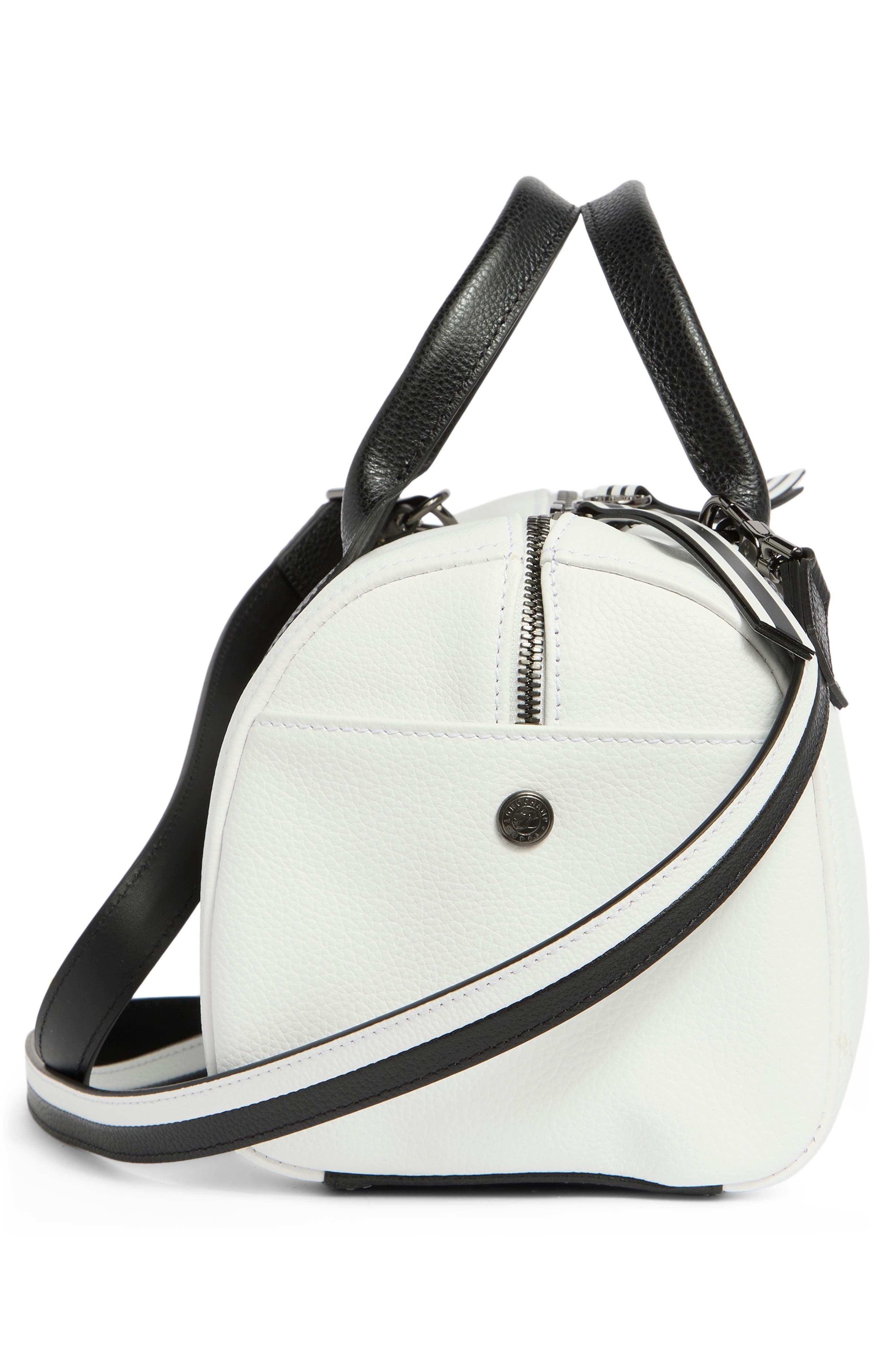 Longchamp Leather Satchel Bag, Alternate, color, 