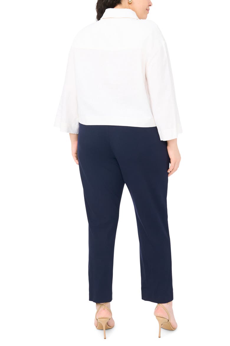 Sequin Embroidered Button-Up Top, Alternate, color, NEW IVORY