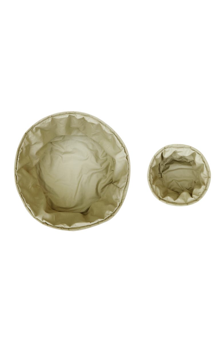 Lorena Canals Set of two quilted baskets, Alternate, color, Olive