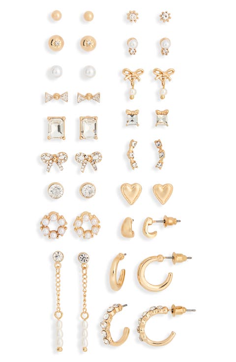 Pretty Set of 18 Earrings