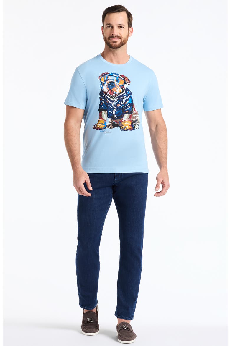 Chill Bulldog Cotton Graphic T-Shirt, Alternate, color, SLATE BLUE