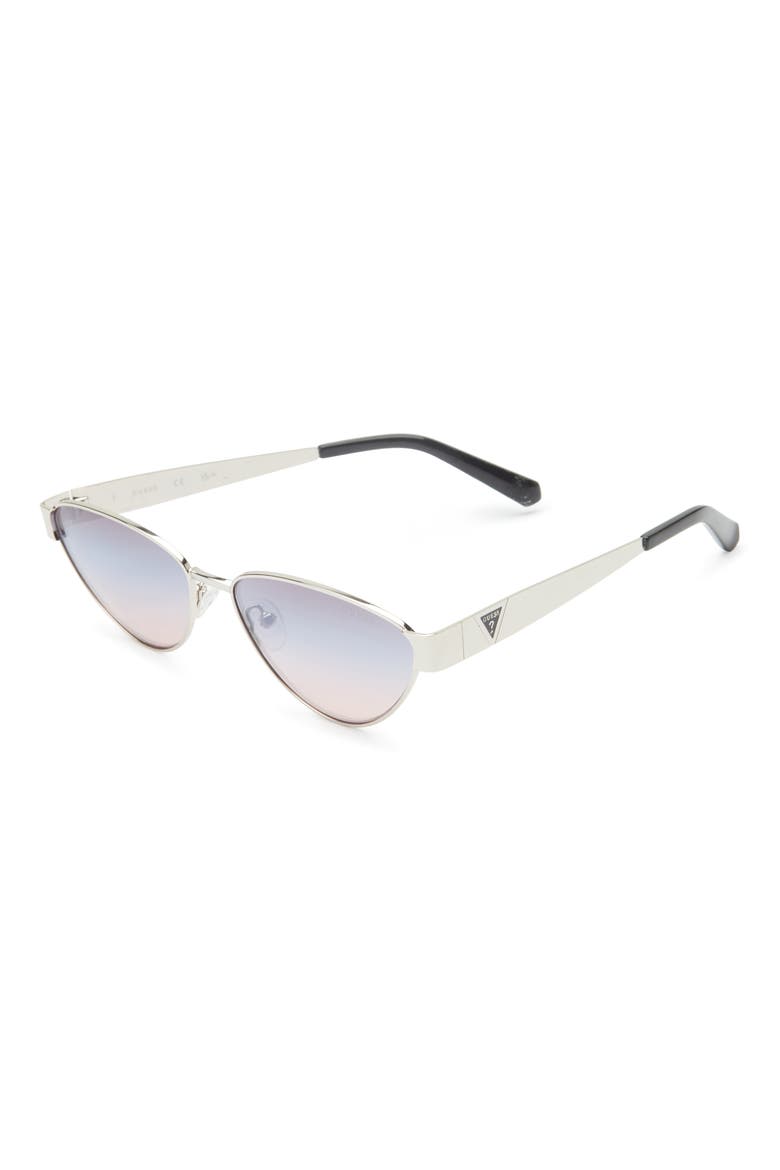 58mm Cat Eye Sunglasses, Alternate, color, NICKELTIN / GRADIENT BORDEAUX