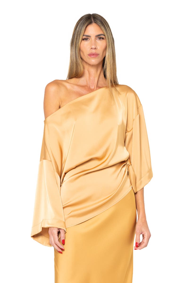 JBQ Cataleya Top, Alternate, color, Caramel