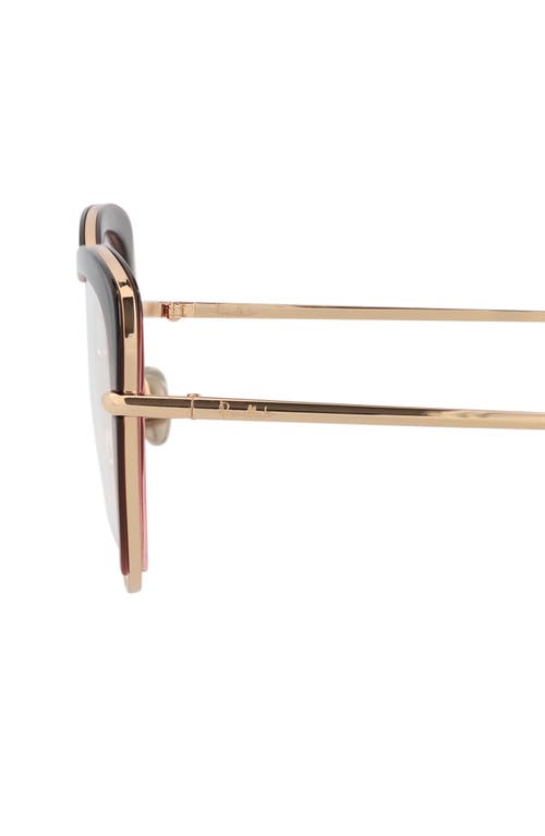Pomellato 54mm Cat Eye Optical Glasses In Red Gold Gold Transparent