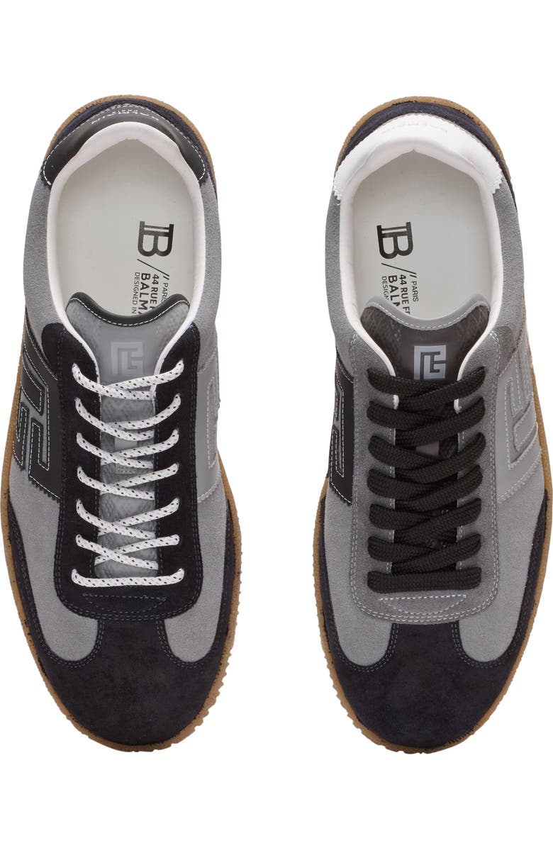 Balmain Swan Low Top Sneaker, Alternate, color, Yfg Dark Grey/ Light Grey