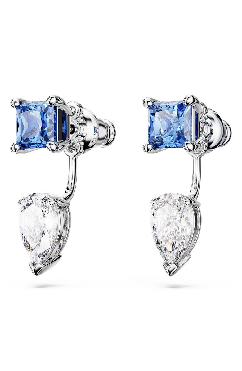 Swarovski Mesmera Zirconia Jacket Earrings, Alternate, color, Blue