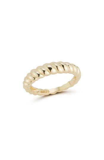 Glaze Jewelry Sterling Silver Twist Ring In Gold
