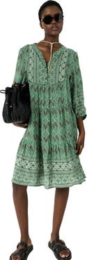 GERARD DAREL Rim Geometric Tunic Knee-Length Dress