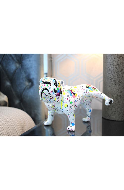 Interior Illusions Splatter Leg Lifted French Bulldog Statue In Multi