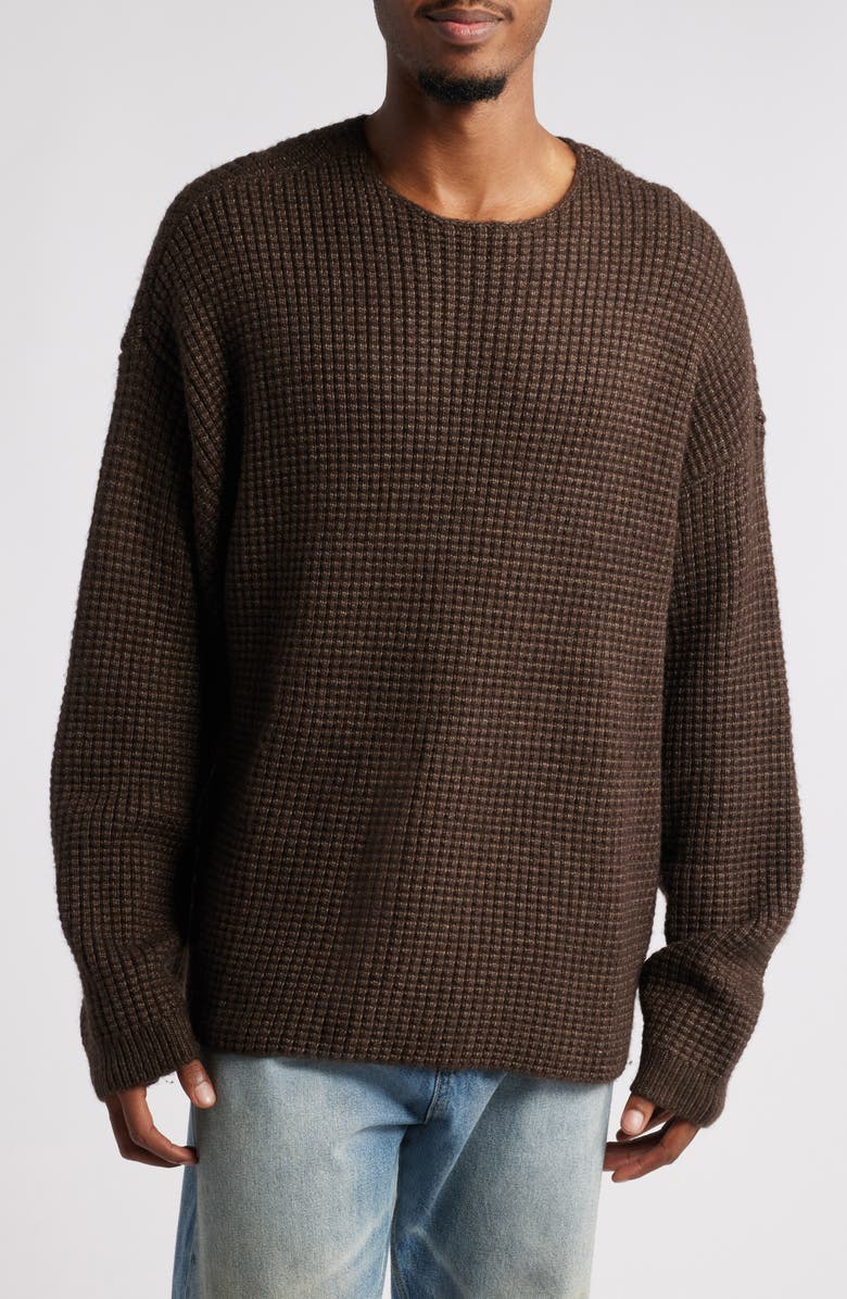 Fear of God Essentials Heavyweight Waffle Crewneck Sweater, Main, color, 