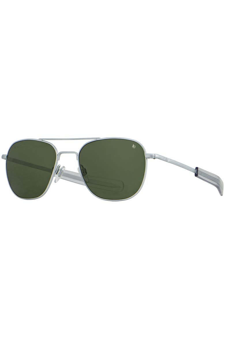 Original Pilot 57mm Aviator Glass Polarized, Main, color, Matte Silver - GNG-P