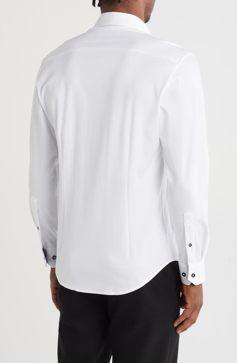 LEVINAS Tailored Fit Solid Cotton Dress Shirt, Alternate, color, Lt Blue