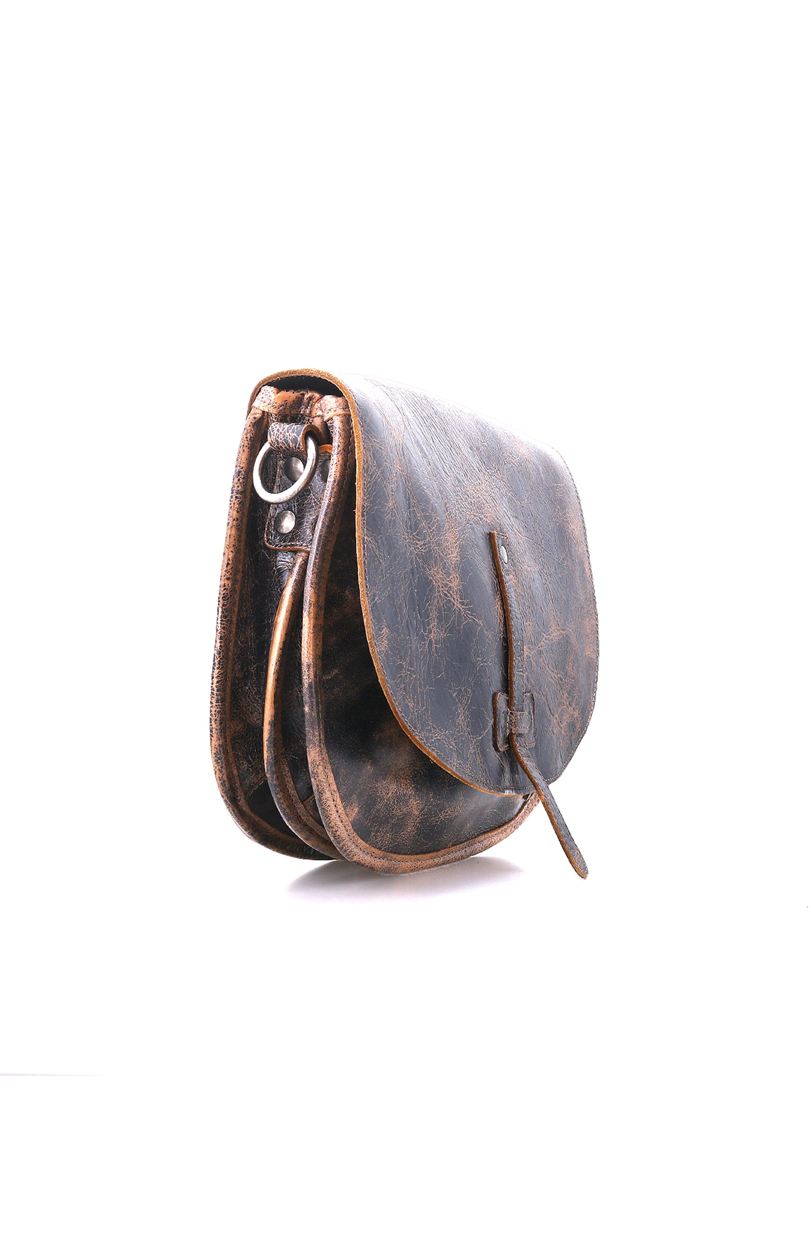 Bed Stu Sequoia Saddle Bag, Alternate, color, Black Lux