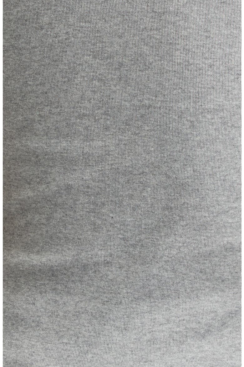 Frilled Hem Rib Organic Cotton Tank, Alternate, color, GREY MELANGE