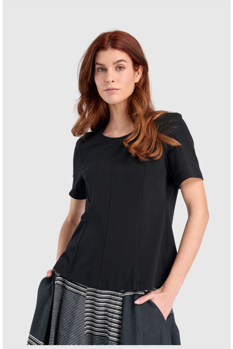 Essential Shaped Tee, Main, color, Black