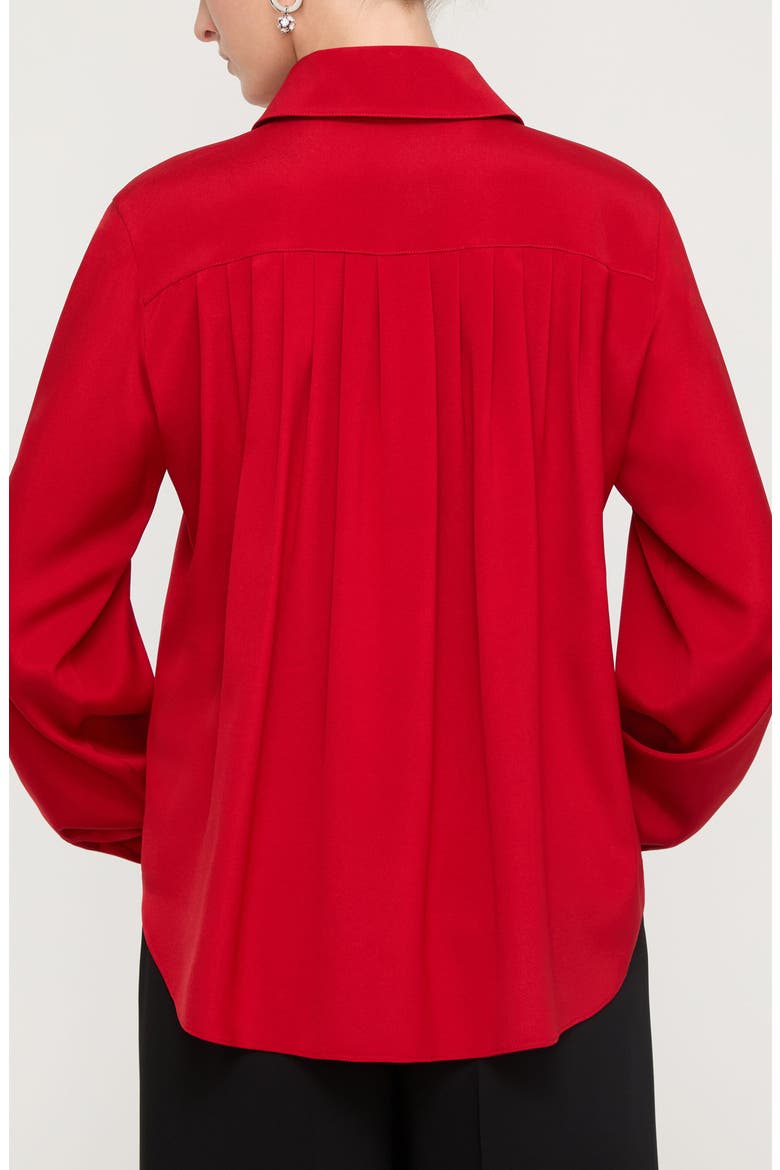 Hidden Placket Stretch Silk Shirt, Alternate, color, SPARK
