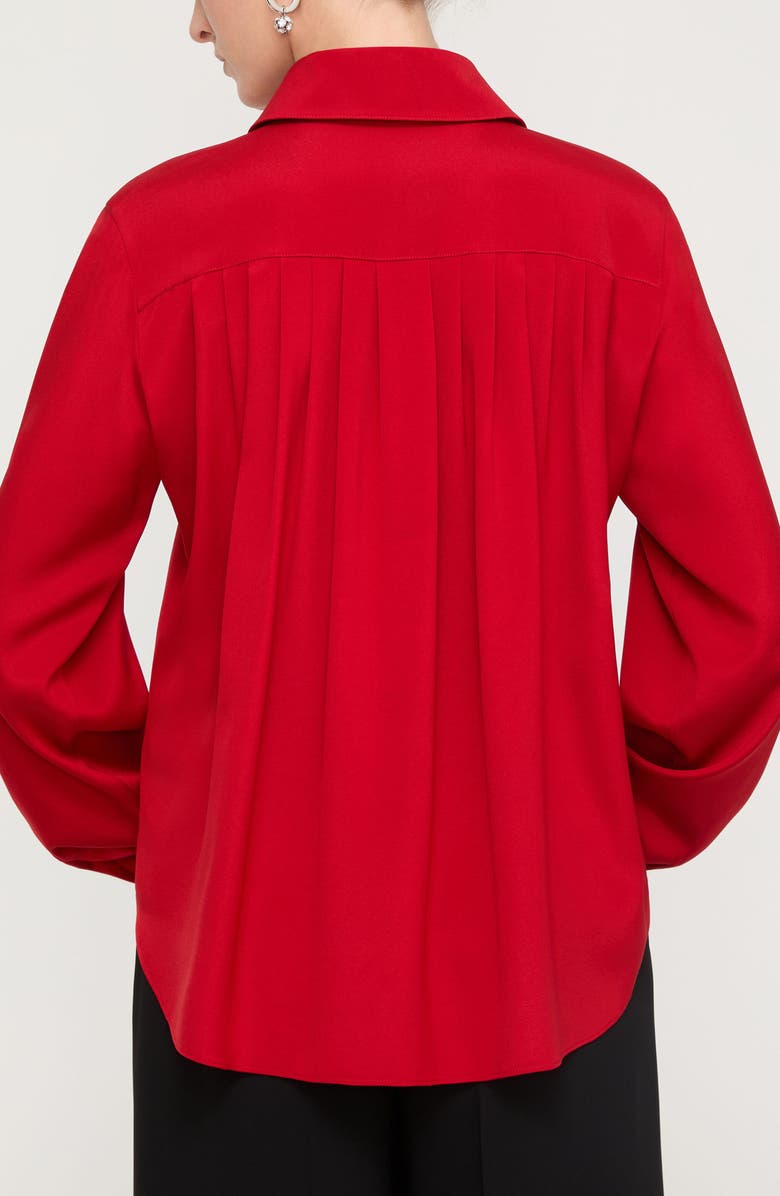 Lafayette 148 New York Hidden Placket Stretch Silk Shirt, Alternate, color, Spark