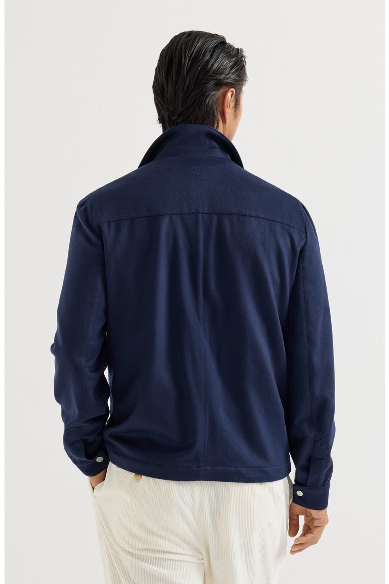 Lightweight cashmere flannel outerwear jacket, Alternate, color, Royale Blue