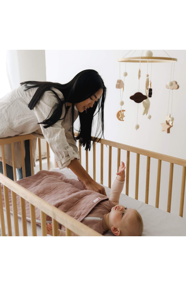 embé Baby Nursery Wooden Hanging Toy Crib Mobile, Animal Safari, Alternate, color, Wooden Galaxy