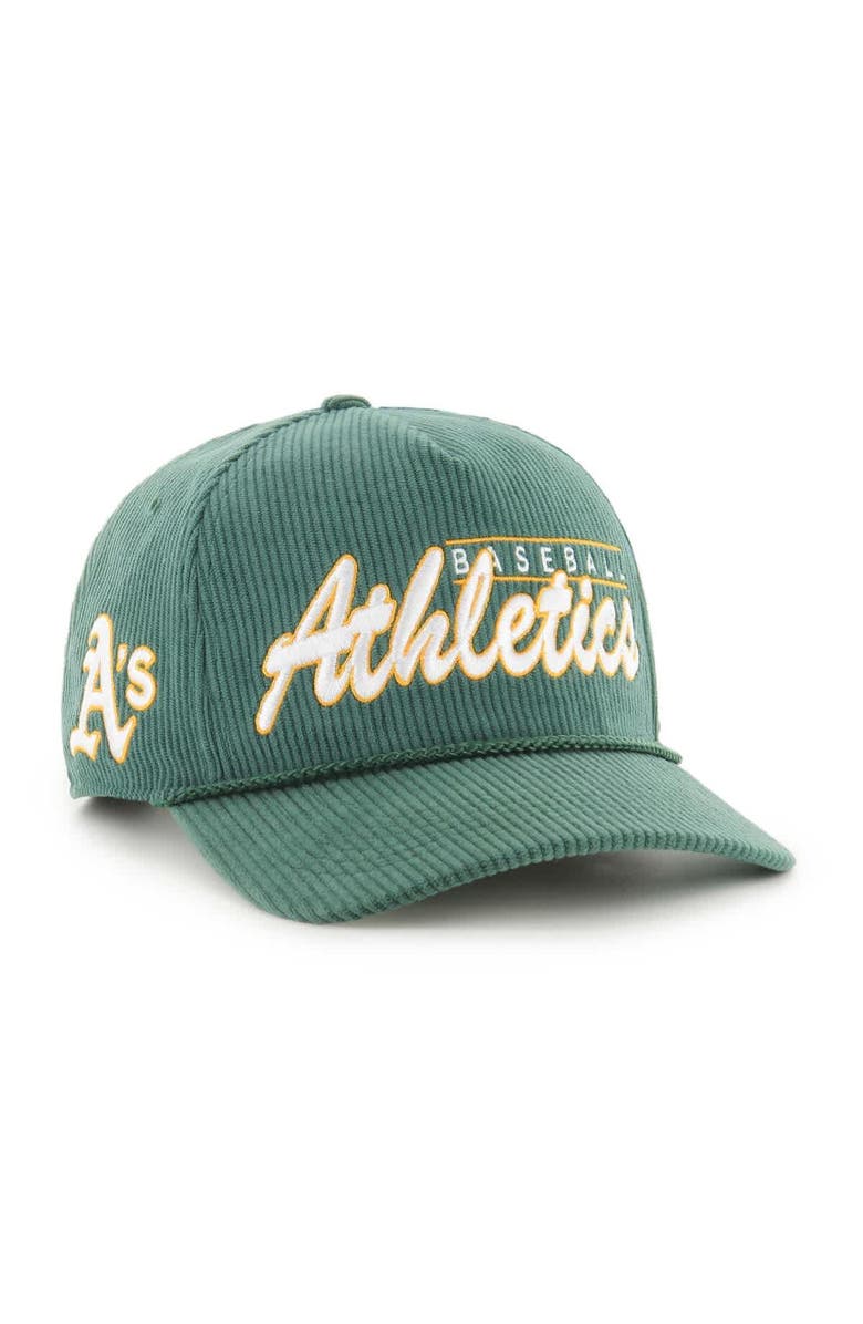 '47 Men's '47 Green Oakland Athletics Corduroy Hitch Adjustable Hat, Alternate, color, 