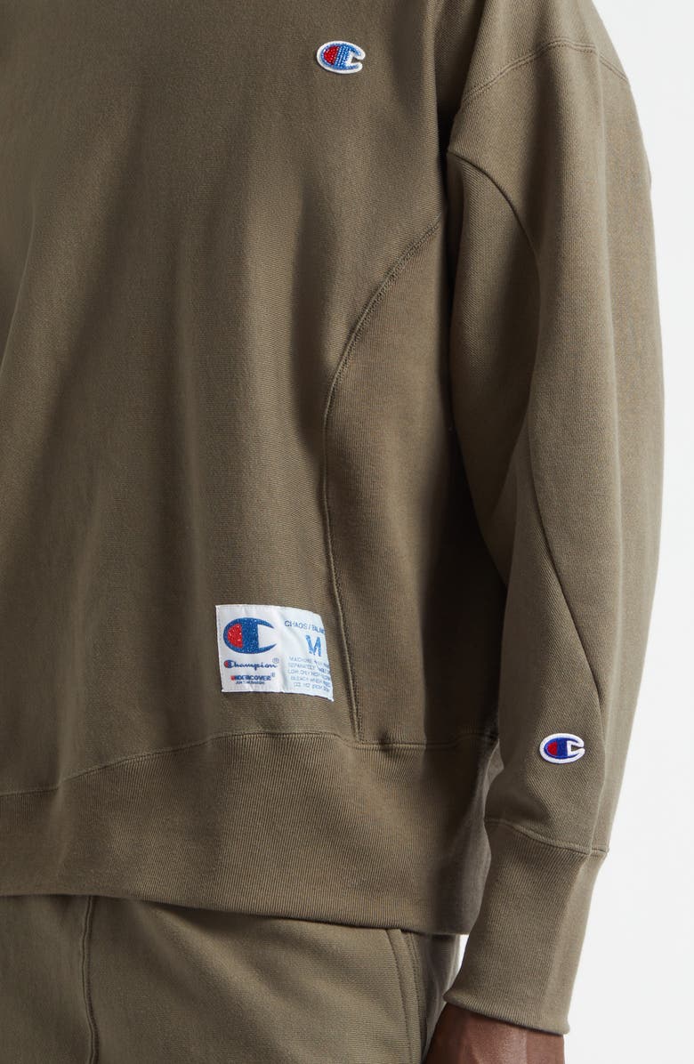 Undercover x Champion Cotton Fleece Sweatshirt, Alternate, color, Khaki Gray