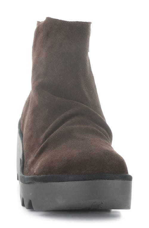 Fly London Tulp Lug Sole Platform Bootie In Brown