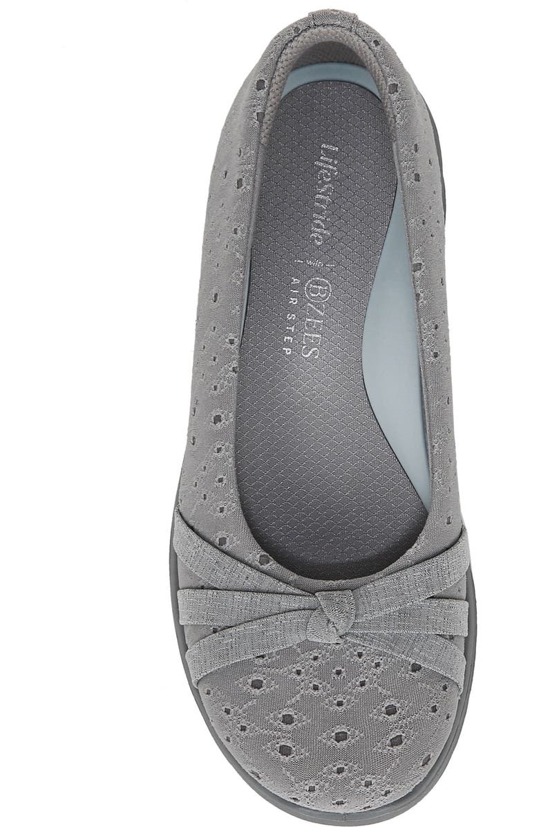 LifeStride Gem 2 Ballet Flat, Alternate, color, Grey Floral