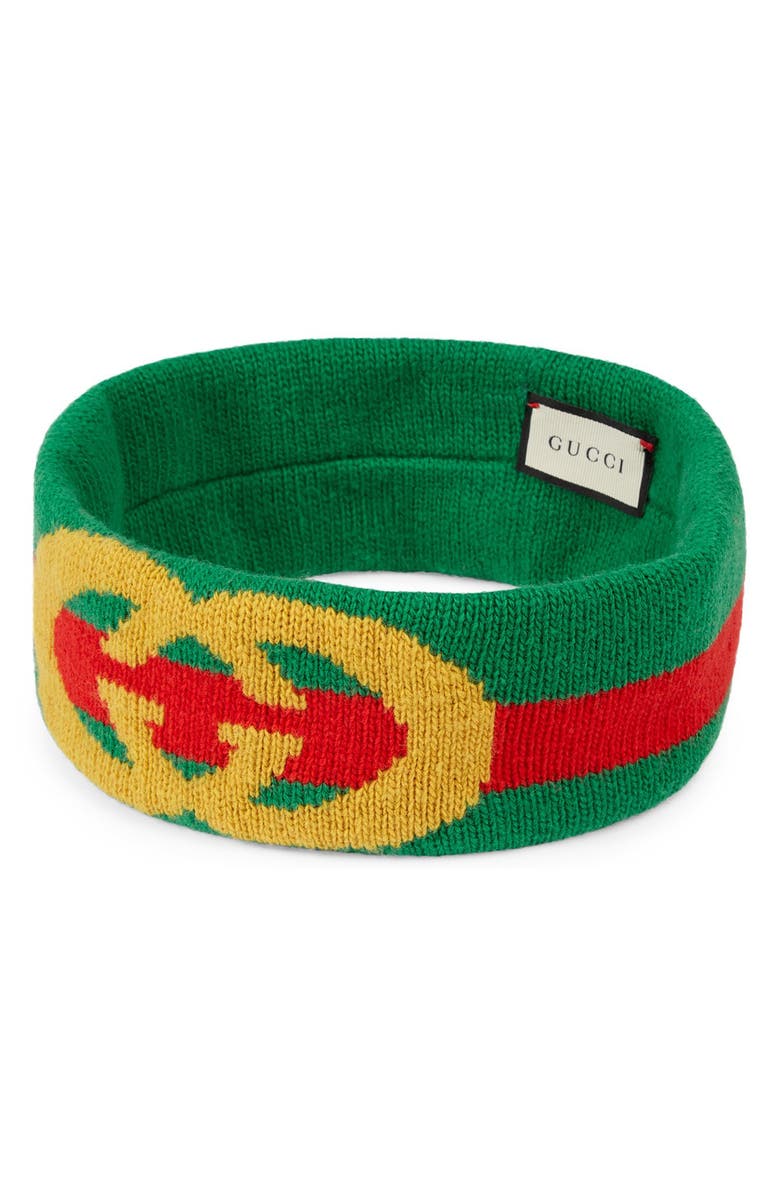 Gucci GG Lock Web Headband, Main, color, 