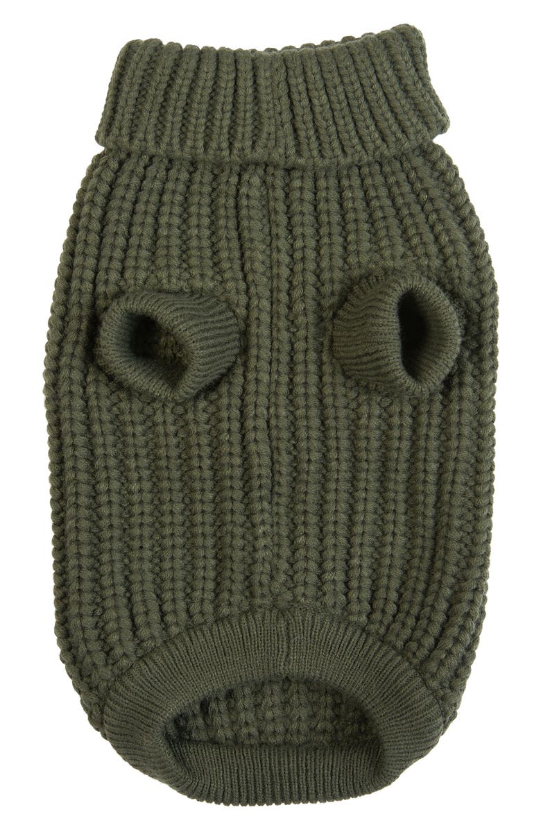 Barbour Saltburn Dog Sweater, Alternate, color, Olive