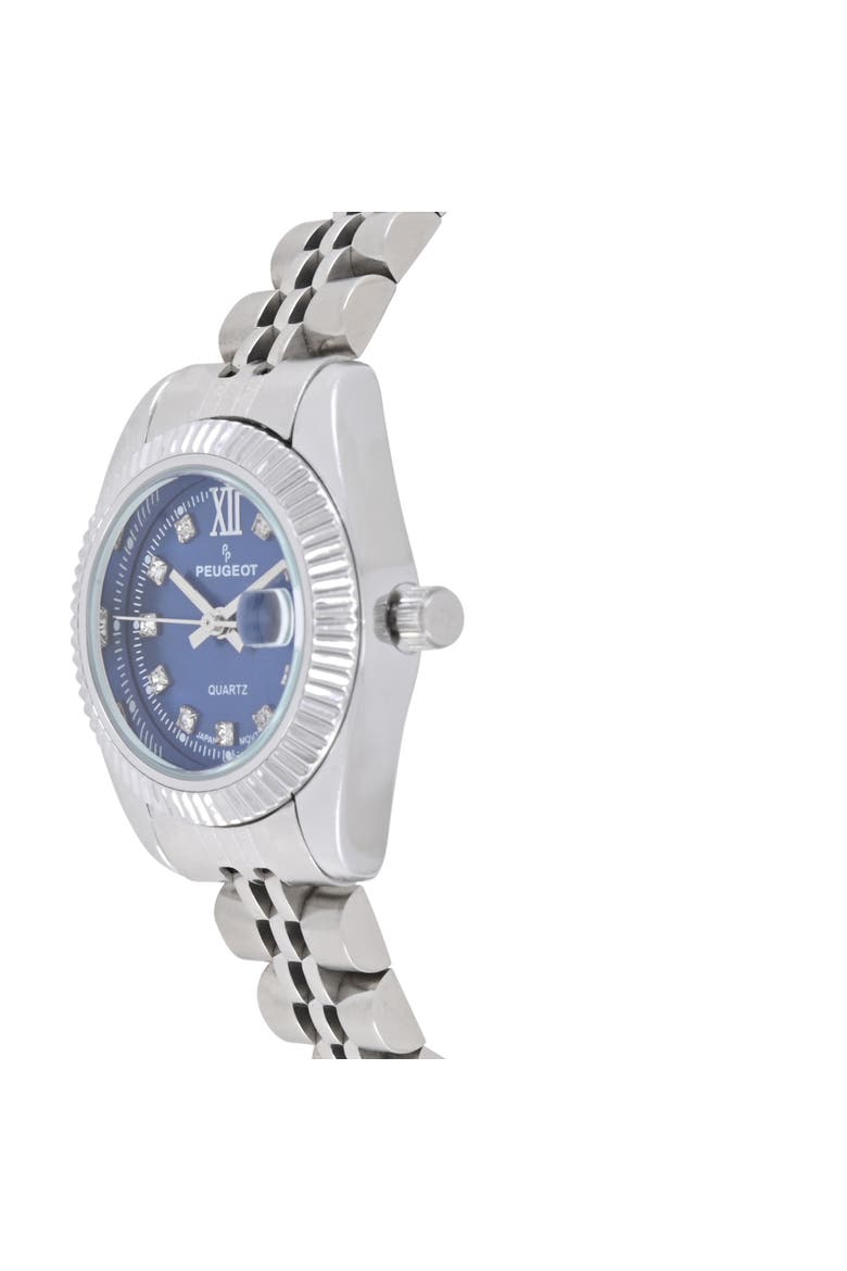 Luxury Small Face Fluted Bezel Bracelet Watch- 25MM, Alternate, color, Silver