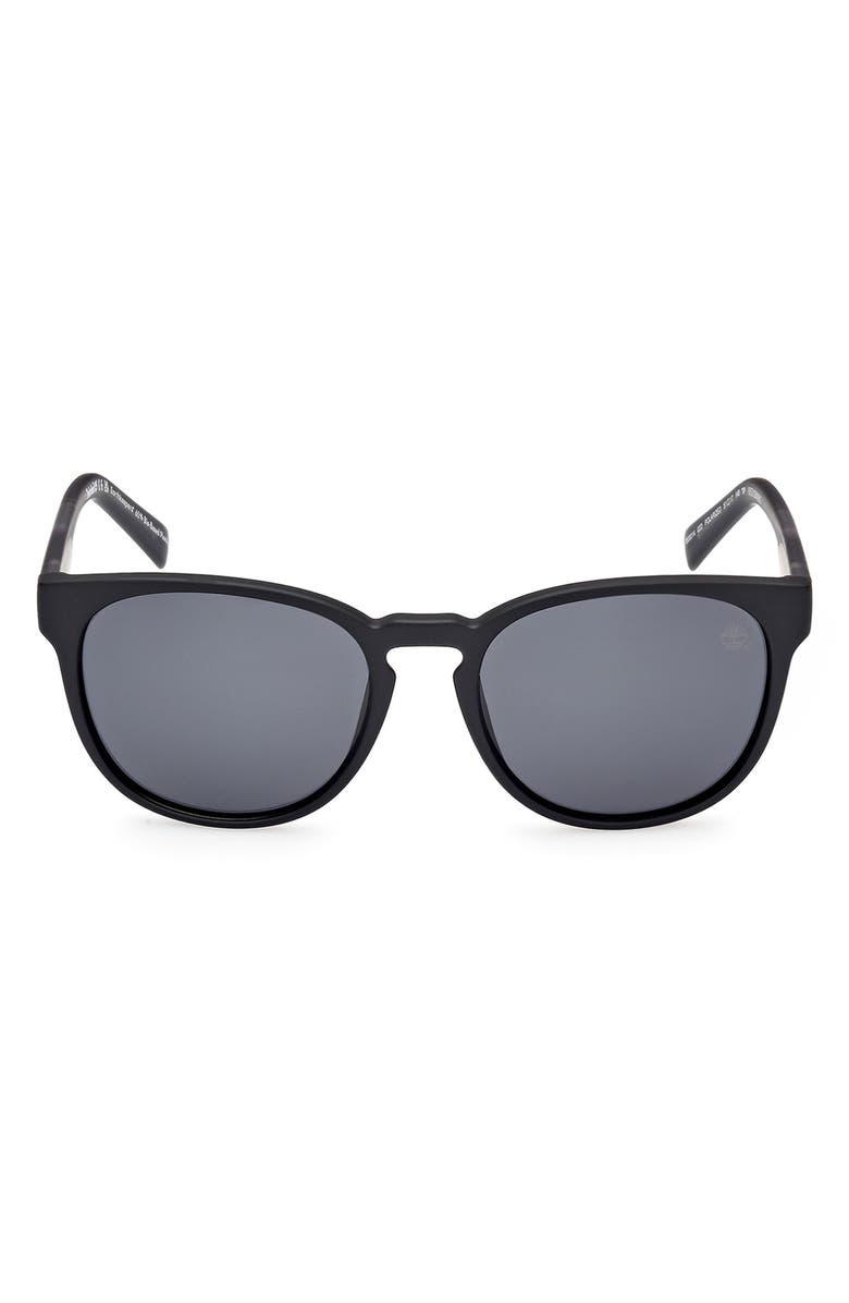 Timberland 51mm Polarized Round Sunglasses, Main, color,