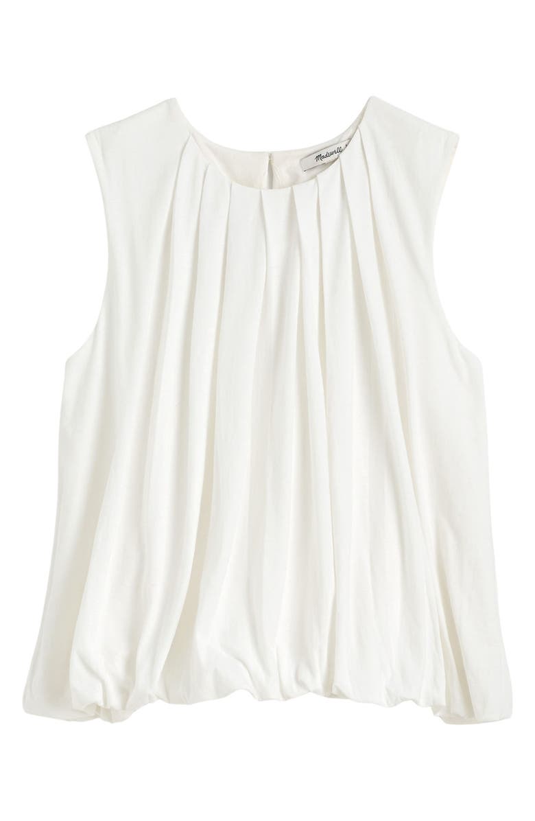 Madewell Cotton Pleated Bubble Top, Alternate, color,
