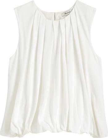 Cotton Pleated Bubble Top