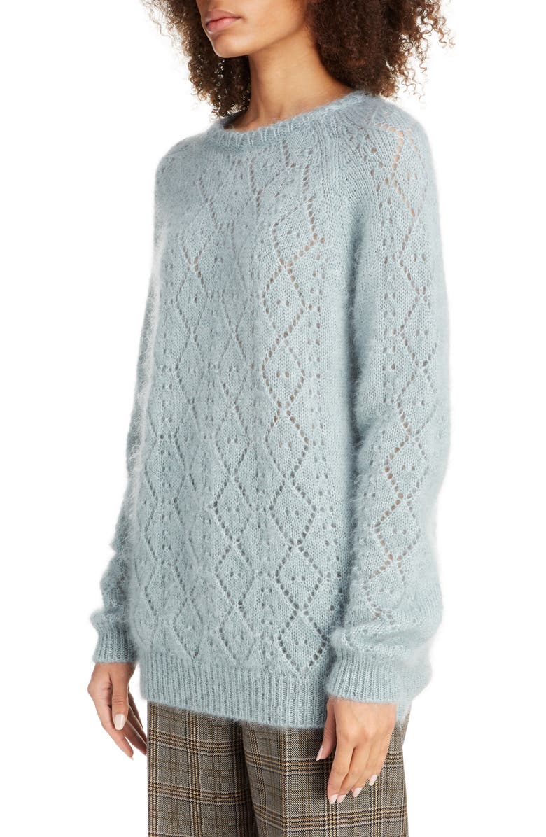 Runway Marc Jacobs Pointelle Mohair & Silk Sweater, Alternate, color, 