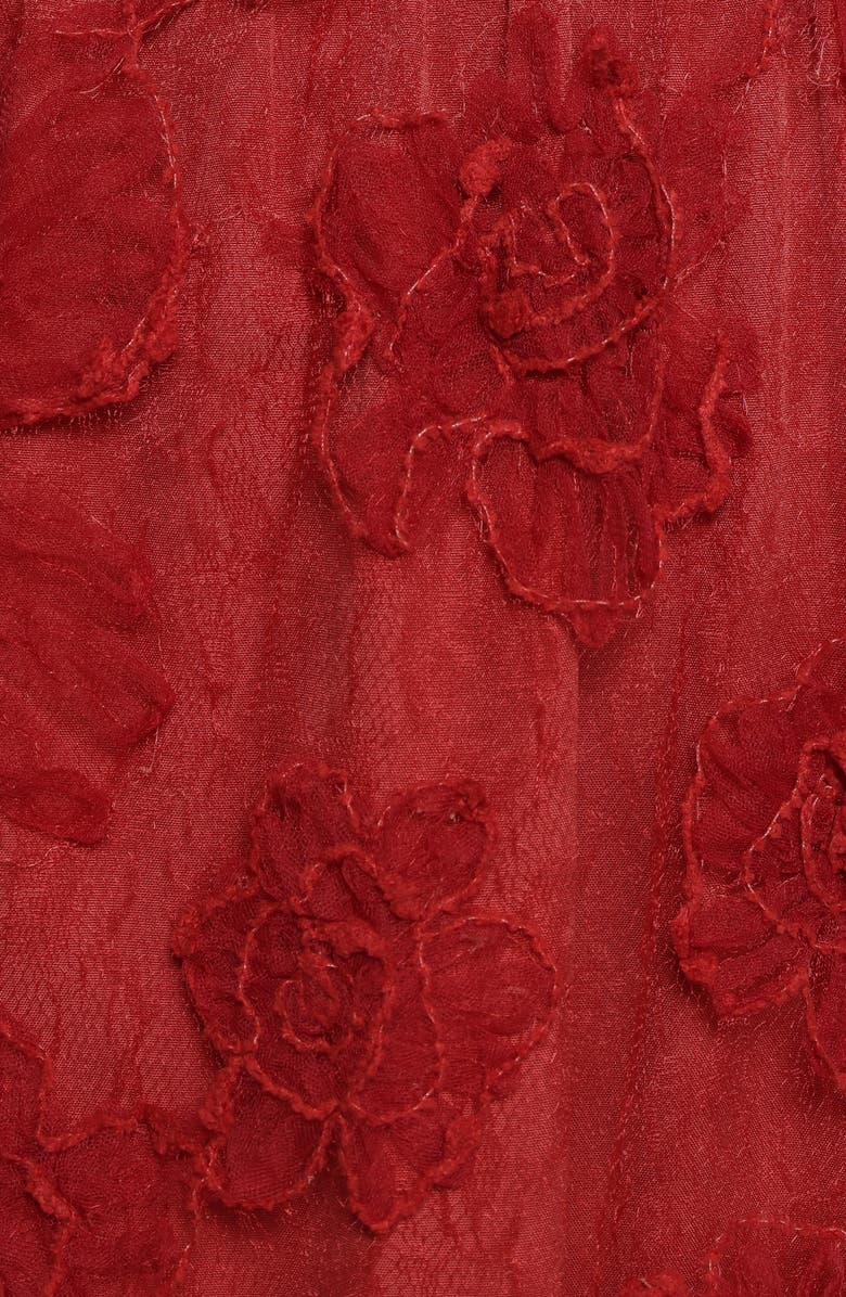 Petal & Pup Abbey Floral Lace Midi Dress, Alternate, color, Wine