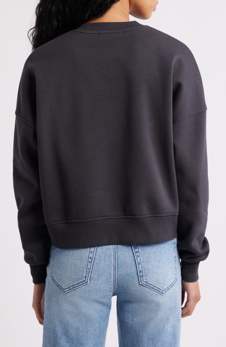 Vinyl Icons Mini Hearts Fleece Graphic Sweatshirt, Alternate, color, Black