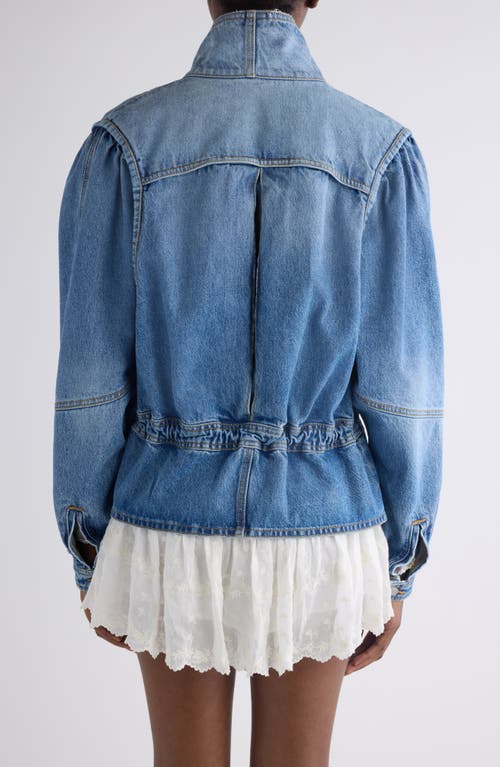 Isabel Marant Dolie Puffed-sleeve Jacket In Blue