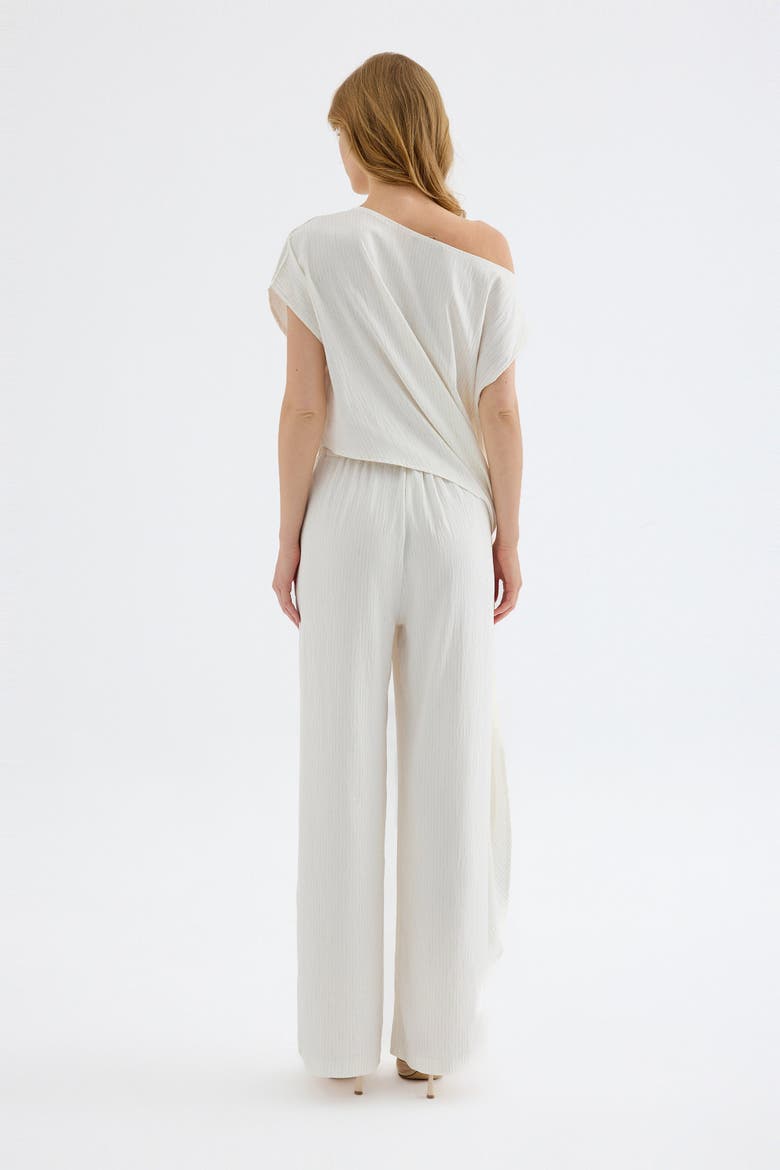 Elvara Fluid Viscose Pants, Alternate, color, Ecru