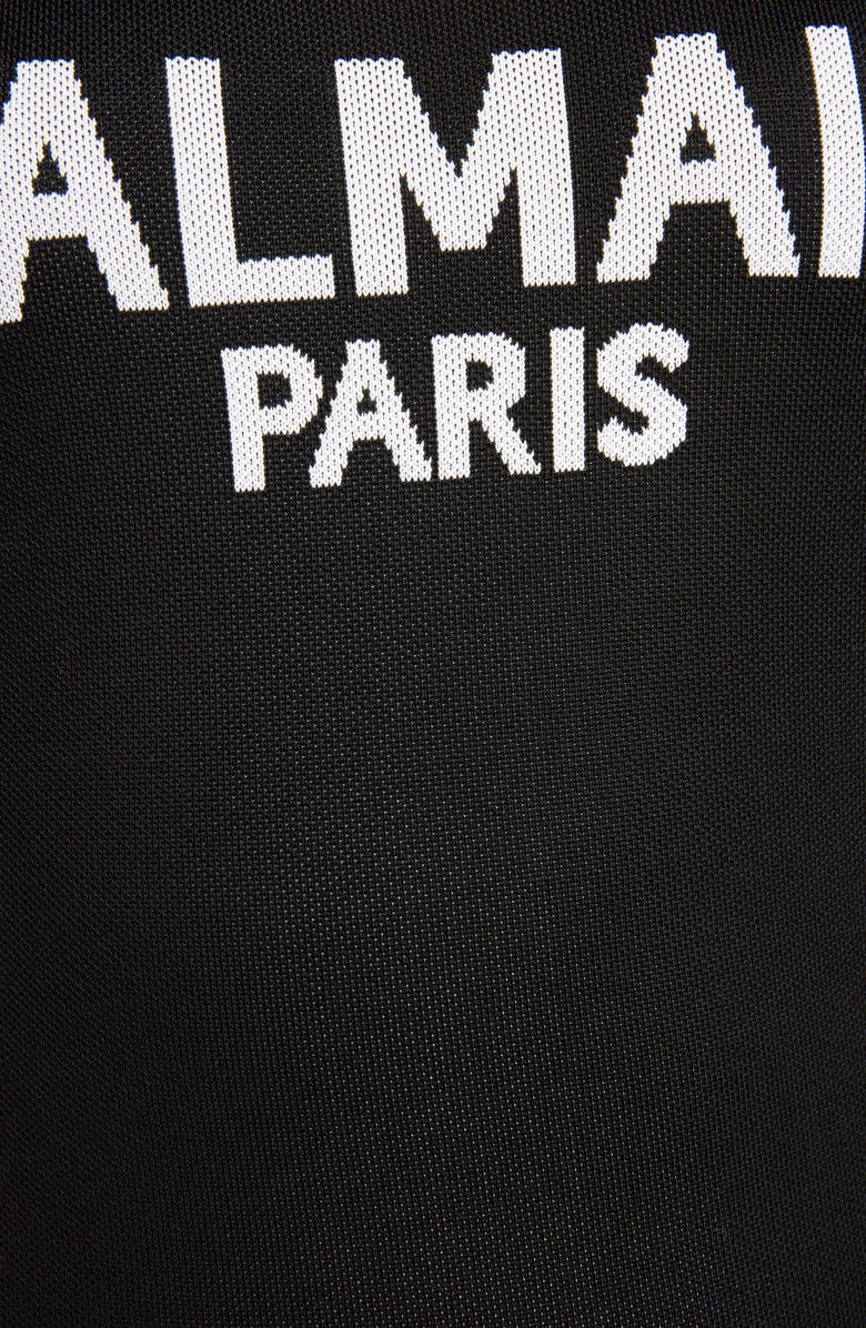 Balmain Logo Bodysuit, Alternate, color, 