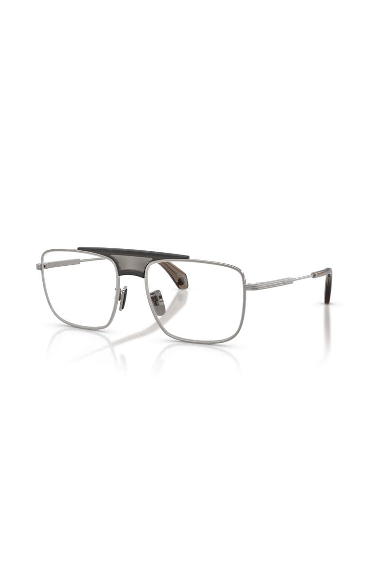 Moncler 56mm Rectangle optical glasses, Main, color, Grey