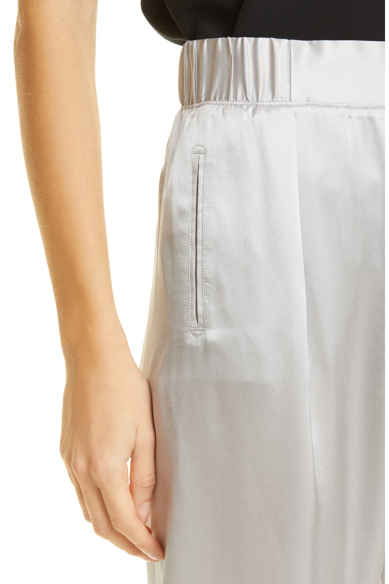 Silk Jogger Pants, Alternate, color, DOVE