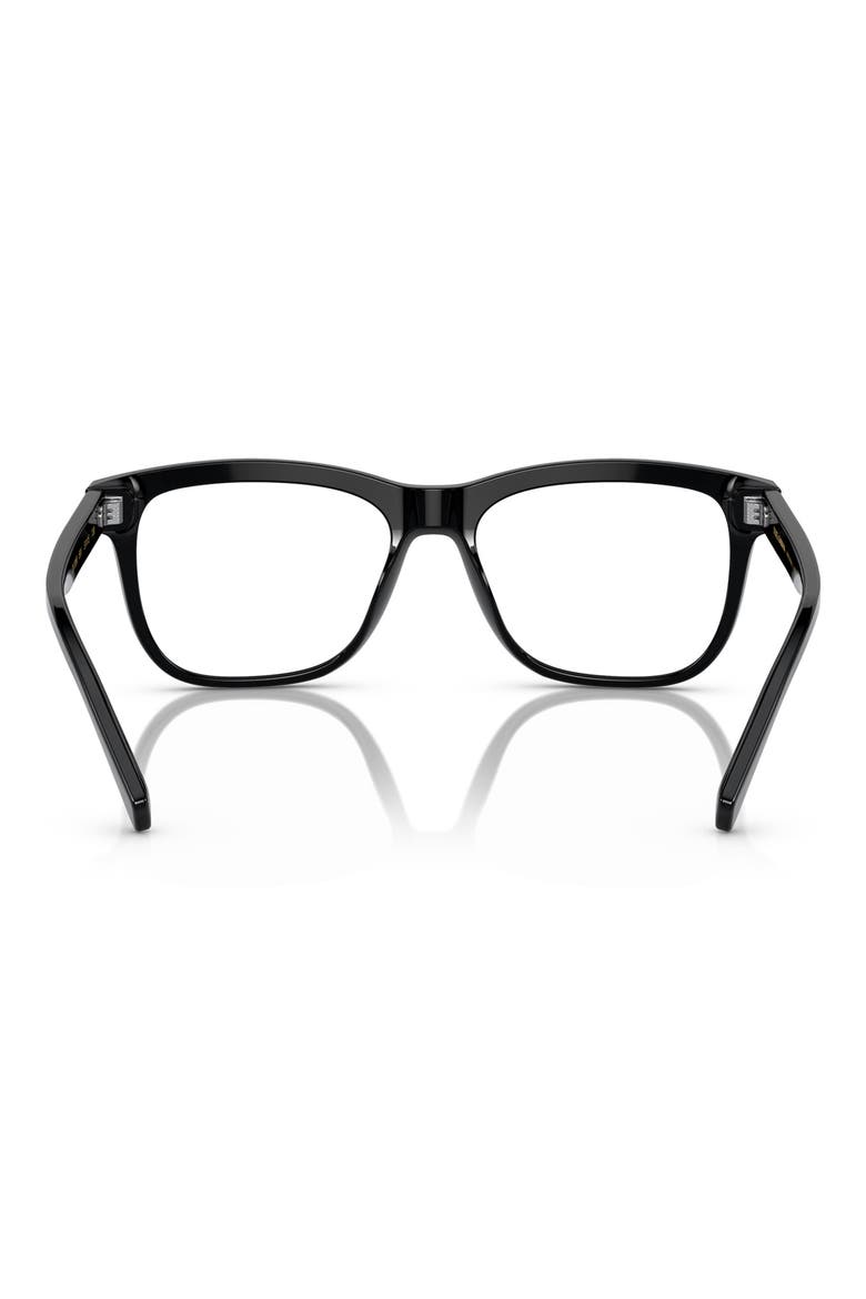 49mm Rectangular Glasses, Alternate, color, BLACK / DEMO LENS