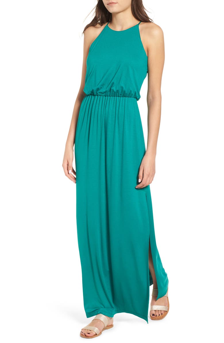 All in Favor High Neck Maxi Dress, Main, color,