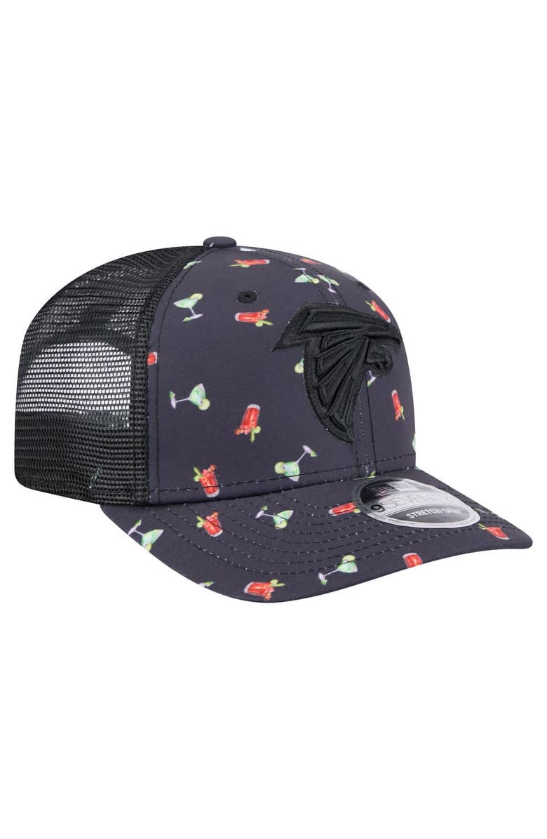 New Era Men's New Era  Navy/Black Atlanta Falcons Adventure Drinks Pattern 9SEVENTY Stretch-Snap Hat, Alternate, color, Navy