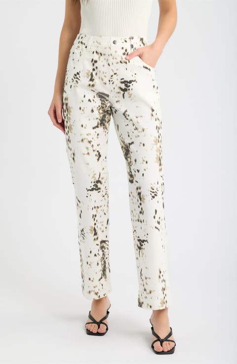 Pony Print Straight Leg Denim Leggings
