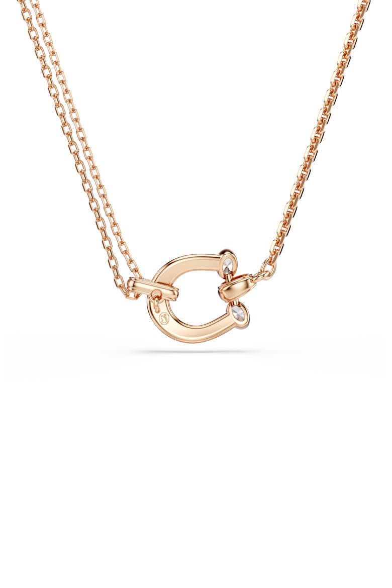 Symbolica Horseshoe Pendant Necklace, Alternate, color, ROSE GOLD