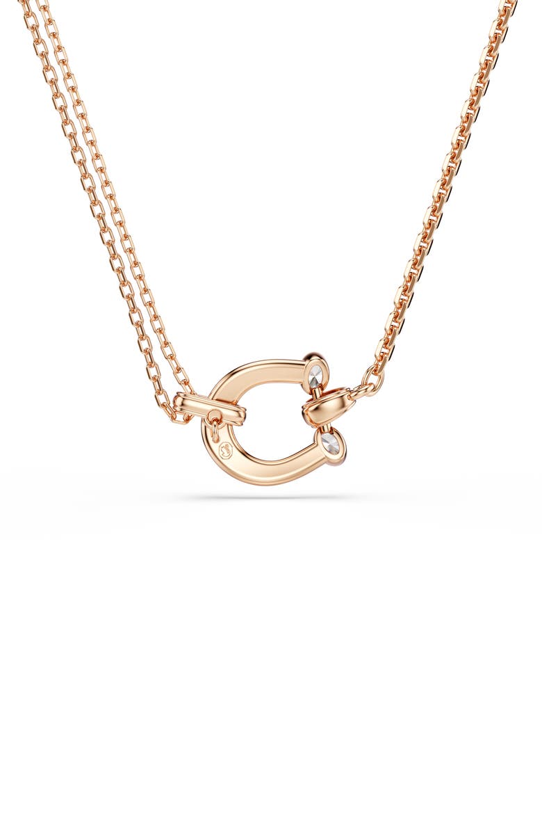 Swarovski Symbolica Horseshoe Pendant Necklace, Alternate, color, Rose Gold