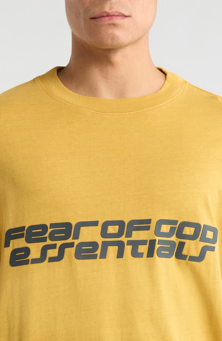 Fear of God Essentials '90s Long Sleeve Logo Graphic T-Shirt, Alternate, color, Canyon