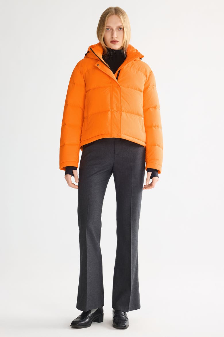 Puff-O® Cropped Down Puffer Jacket, Alternate, color, Orange