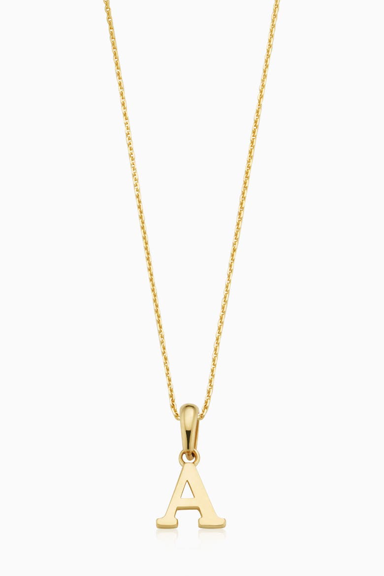14K Gold My Letter Initial Pendant Necklace, Main, color, Letter M